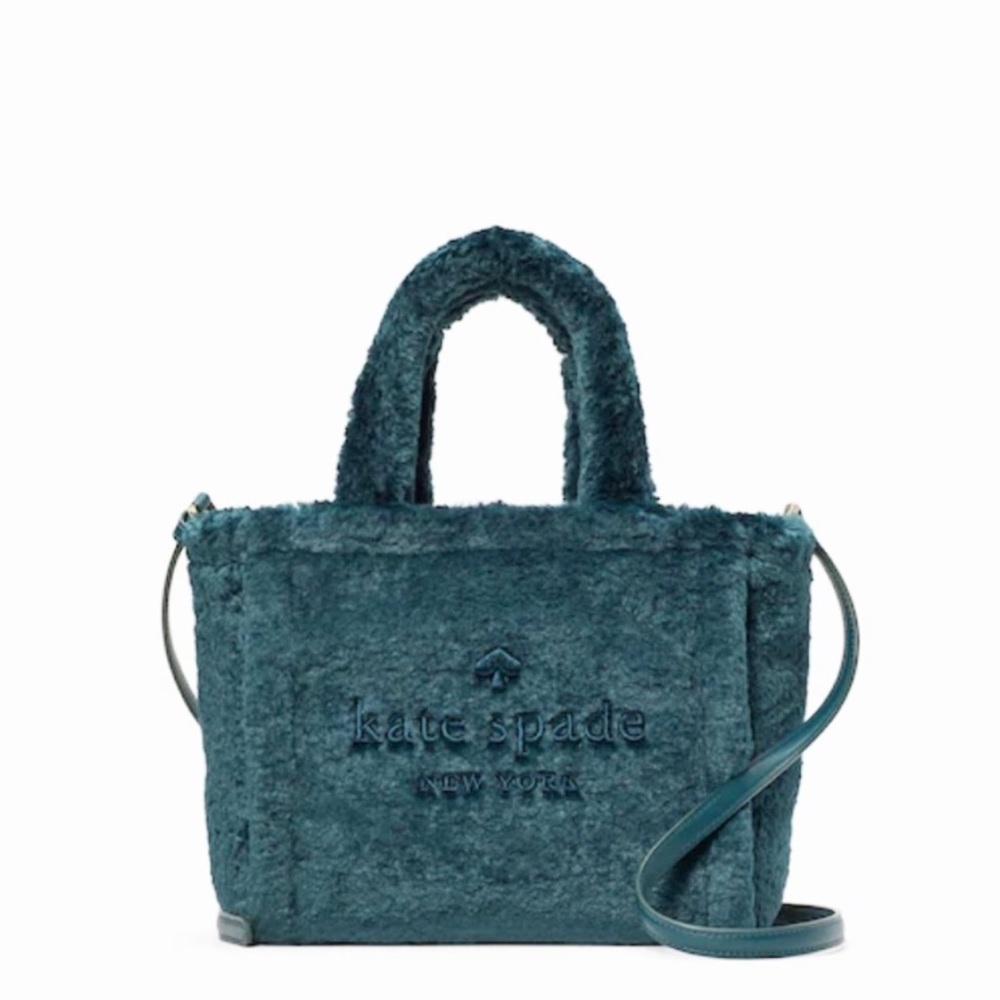 Kate Spade New York Ella Shearling Small Tote - Forest Green